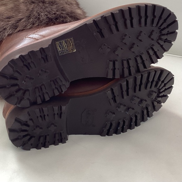 NEW Brunello Cucinelli Brown Leather Fur Boots 6 - Picture 10 of 14